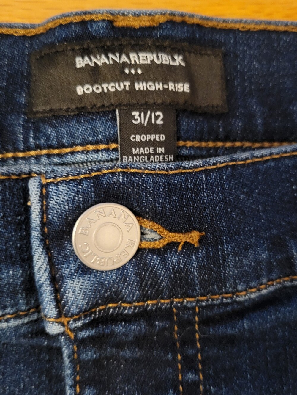 Banana Republic Blue Bootcut High Rise Denim Jeans Size 12 31 - Picture 4 of 4